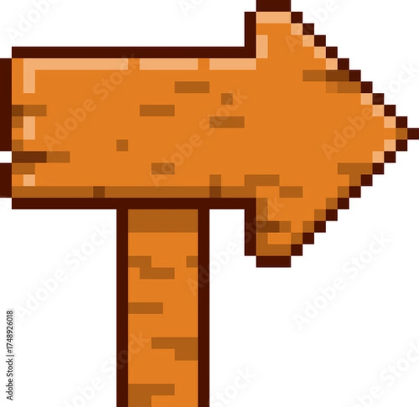 Obraz 픽셀 화살표 표지판