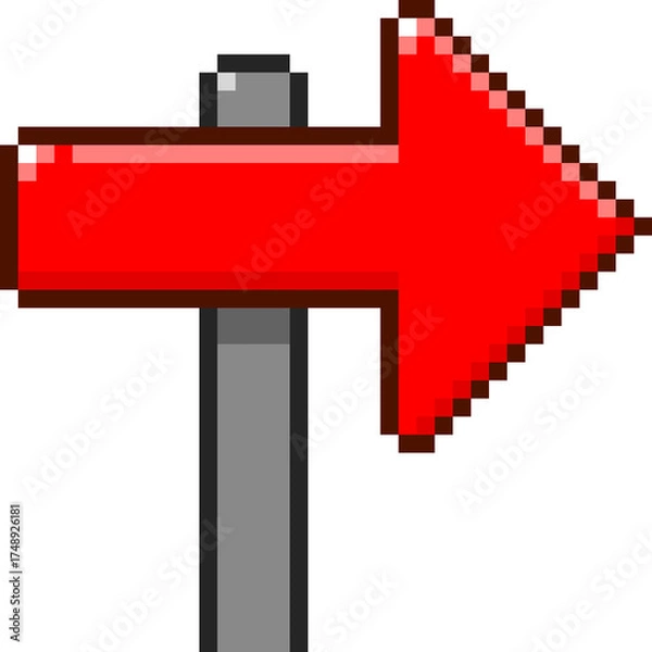 Obraz 픽셀 화살표 표지판