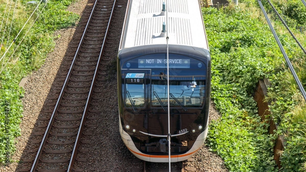 Fototapeta 電車の正面