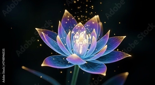 Fototapeta Ethereal Lotus Blossom - A Symbol of Purity and Enlightenment.