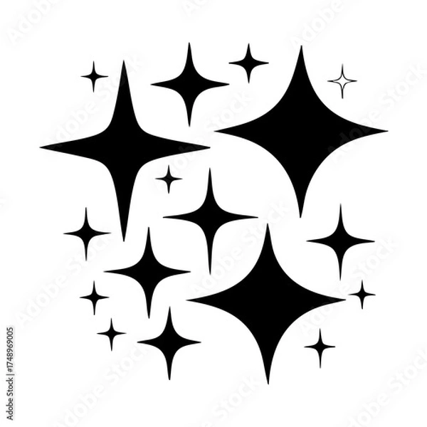 Fototapeta Sparkle Cluster – Starburst Light and Shine Vector Icon