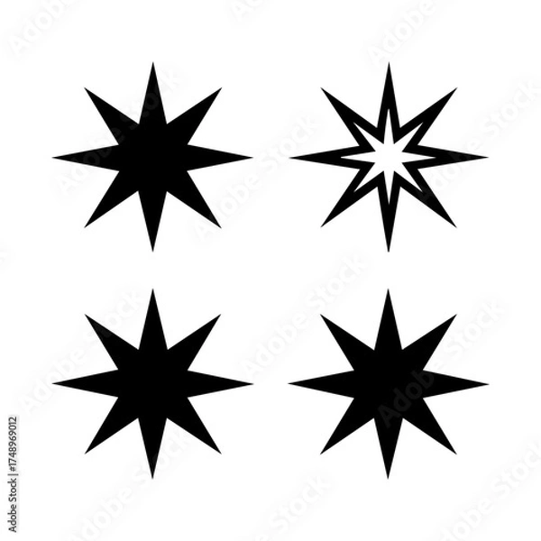 Fototapeta Starburst Cluster – Minimal Sparkle and Shine Vector Icon