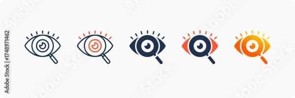 Obraz Observability icon set multiple style collection