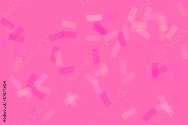 Fototapeta Abstract Pink Confetti Background with Rectangular Shapes for Celebrations and Events