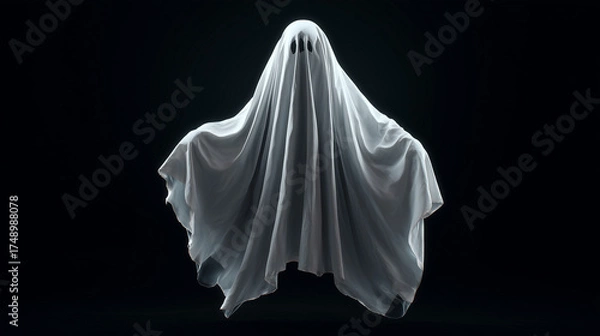 Obraz Ghost centered in a black background