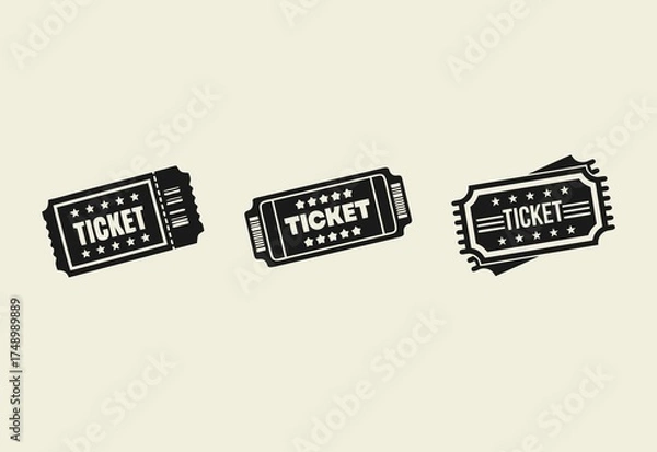 Obraz Three vector ticket icons