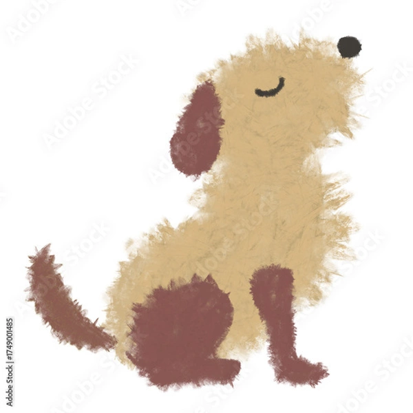 Obraz カラフルな犬のイラスト