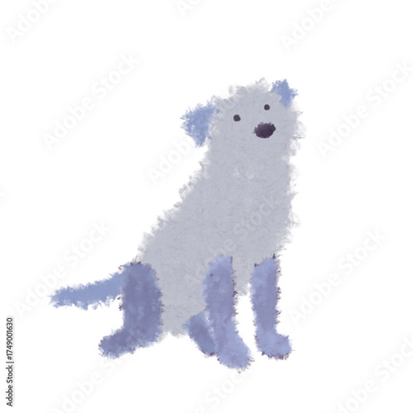 Obraz カラフルな犬のイラスト