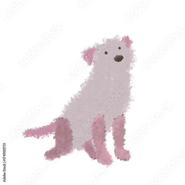 Obraz カラフルな犬のイラスト