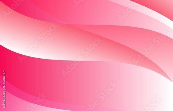 Obraz Pink gradient abstract wave background with  soft light and smooth curved
