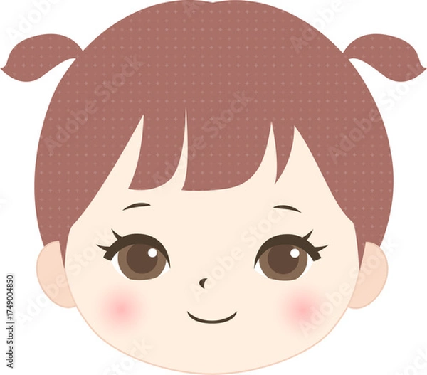 Obraz 正面を向いた幼い女の子