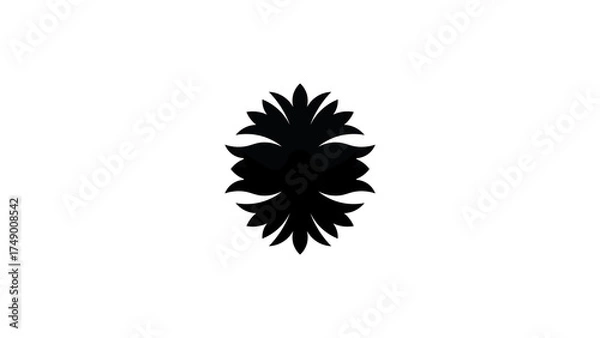 Fototapeta minimalist-black-pinecone-pineapple-icon-vector
