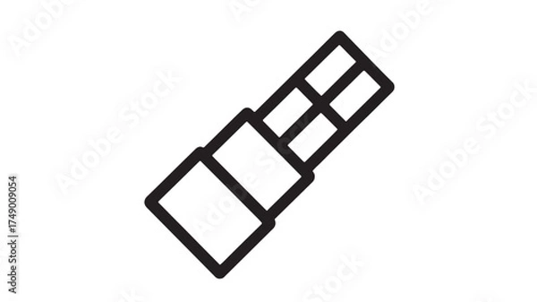 Fototapeta Simple line art illustration of a chocolate bar with wrapper