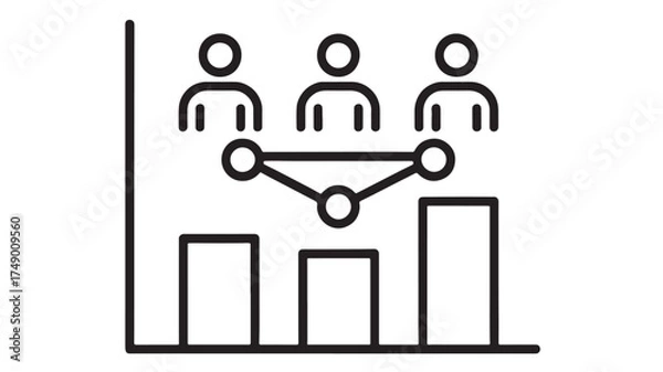 Fototapeta Diverse team analyzing data and charts for business growth and strategy