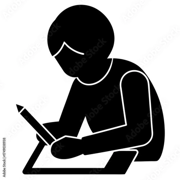 Obraz man working on laptop