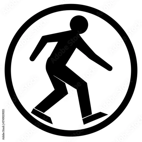 Fototapeta running track icon
