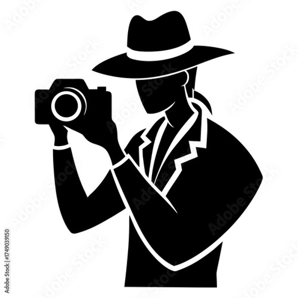 Fototapeta man with camera