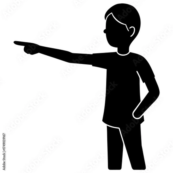 Fototapeta business man pointing