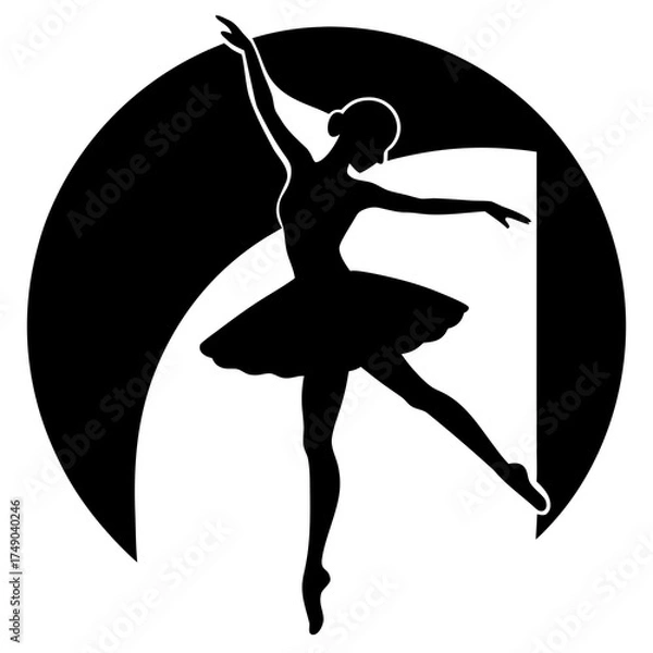 Fototapeta ballet dancer vector illustration