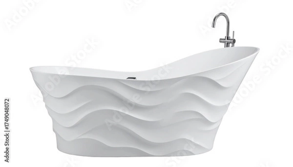 Obraz Modern white wave patterned bathtub