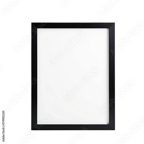 Obraz Black framed blank white surface against a solid dark background