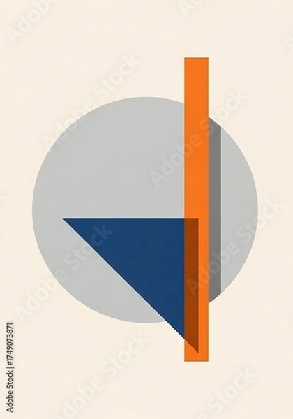 Obraz Geometric Composition - A Study in Color and Form.