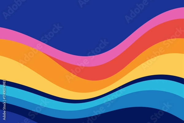 Obraz abstract gradient wave collage background