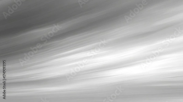 Fototapeta A monochromatic abstract image featuring smooth, flowing lines in shades of gray, creating a serene and minimalist atmosphere.