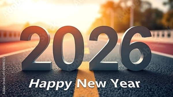 Obraz Sparkling Fireworks Display for New Year 2026