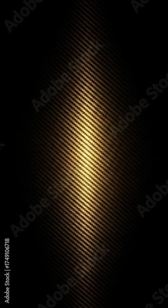 Obraz Golden Diagonal Lines - A Focused Abstract Design.