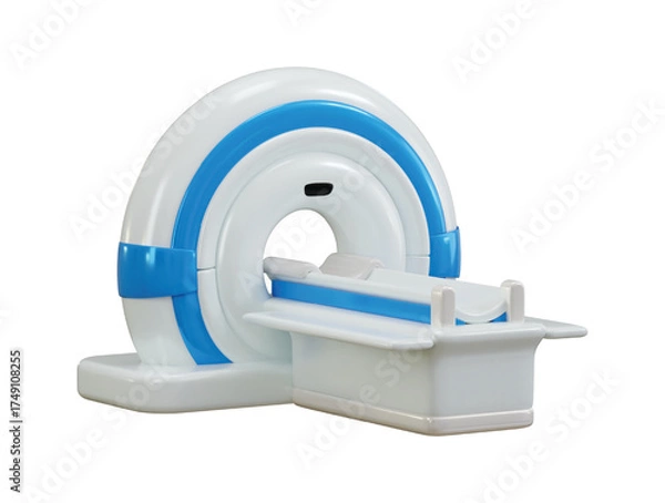 Fototapeta Medical lab MRI diagnostic scan unit icon 3d render concept of radiology medical technology icon vector illustration