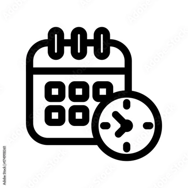 Obraz Time Icon Business Symbol Vector