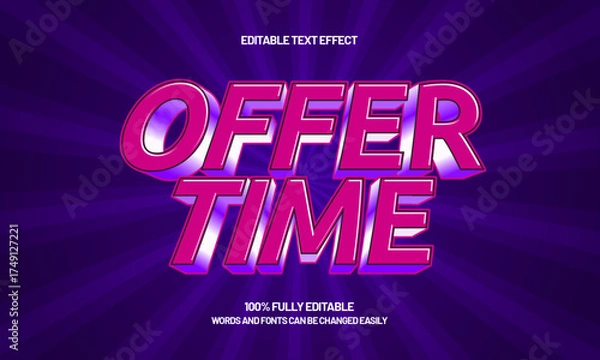 Fototapeta offer time editable text effect