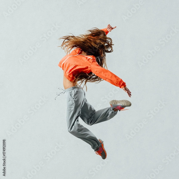 Fototapeta Nowoczesny styl skoki tancerz