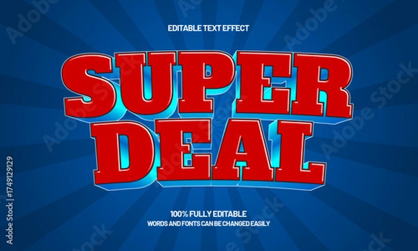 Fototapeta super deal editable text effect
