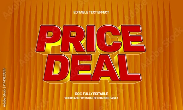 Fototapeta price deal editable text effect