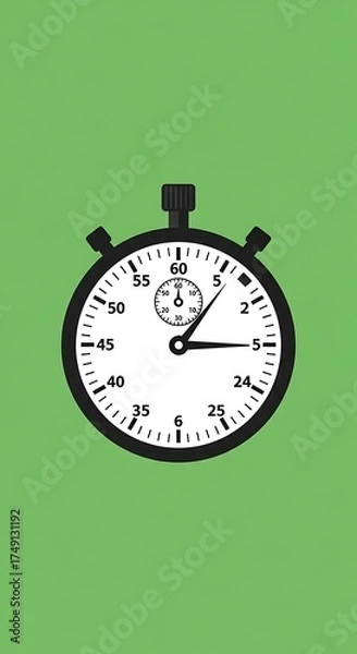 Obraz Stopwatch Illustration - Time Management and Precision Timing.