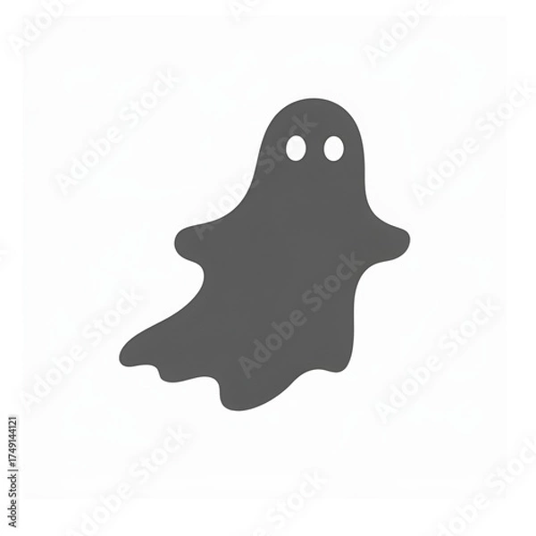 Obraz Simple Ghost Icon on White Background