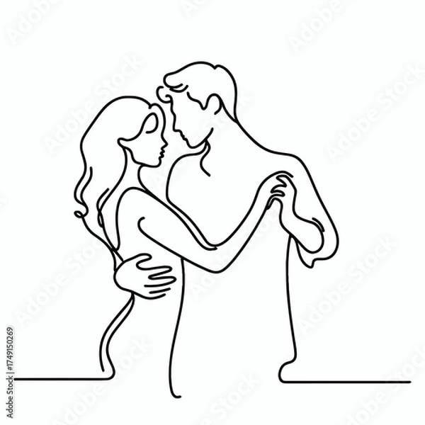 Obraz Dancing silhouette romantic