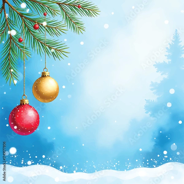 Obraz Christmas & Winter vector Background