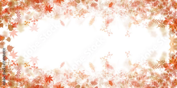 Obraz Autumn Leaves Frame Background