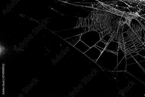 Fototapeta spider web on a dark background