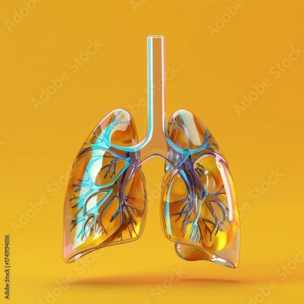 Obraz a 3d lung