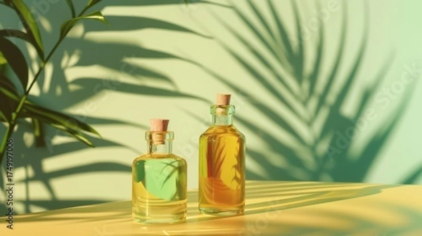 Obraz cristal oil bottles