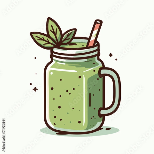 Obraz Smoothie in mason jar