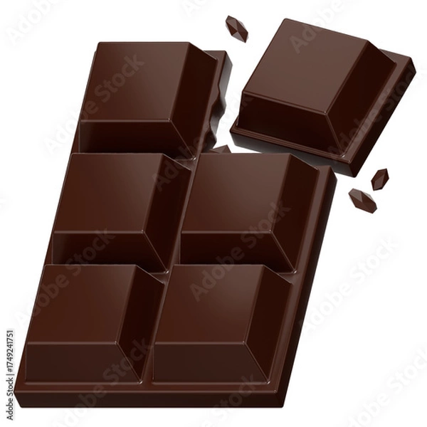 Obraz Dark bar chocolatte 3D Render