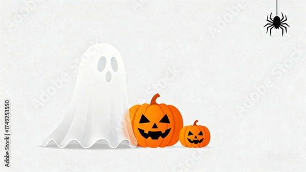 Obraz halloween background with pumpkin