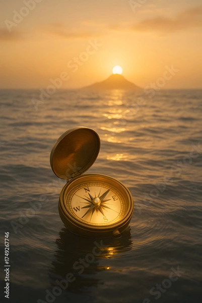 Obraz A Compass Leads the Way concept