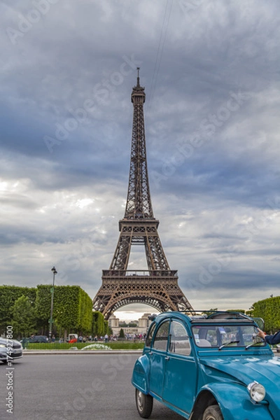 Fototapeta Eiffel tower in Paris, France