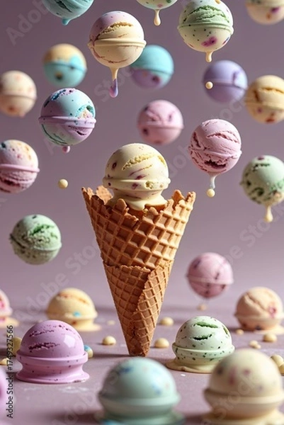 Obraz ice cream cones